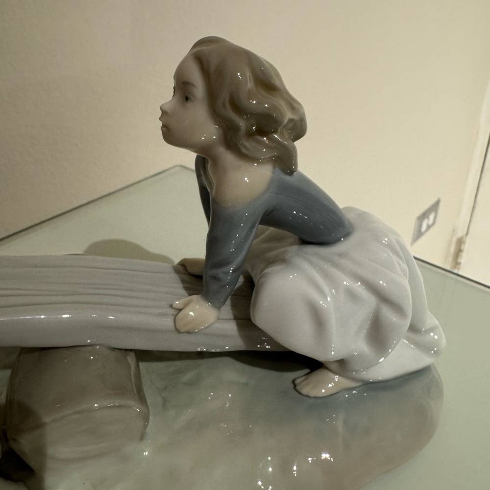 Lladro Porcelain Figurine of Children on Seesaw - Picture 2 of 4